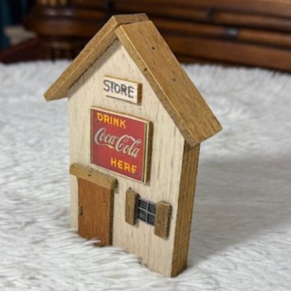 Vintage Coca-Cola Wood 'Drink Coca-Cola Here' Store Hanging or Standing Plaque - Picture 3 of 8